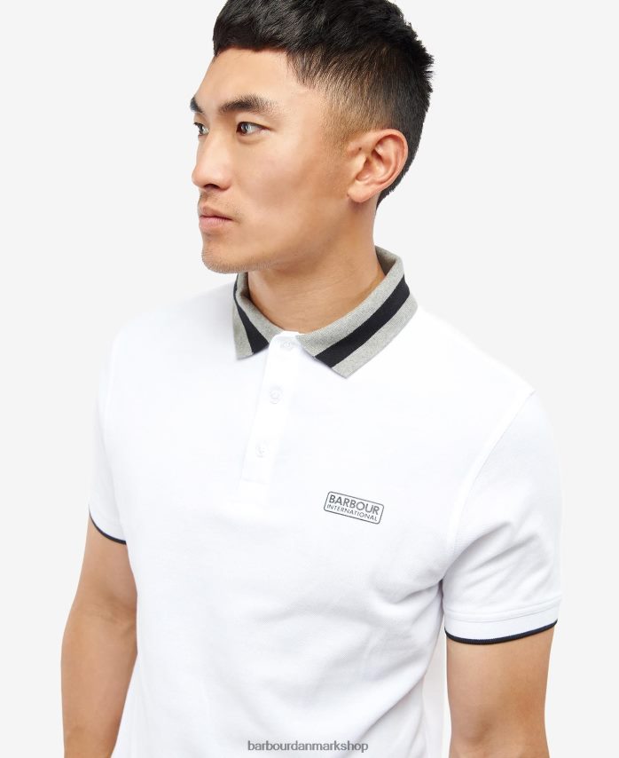 hvid aintree poloshirt BR2BR2731 Mænd Barbour tøj