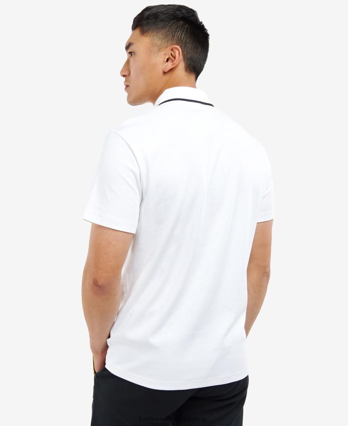 hvid barrow poloshirt BR2BR2720 Mænd Barbour tøj