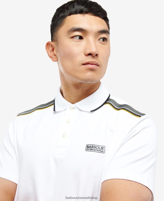 hvid barrow poloshirt BR2BR2720 Mænd Barbour tøj