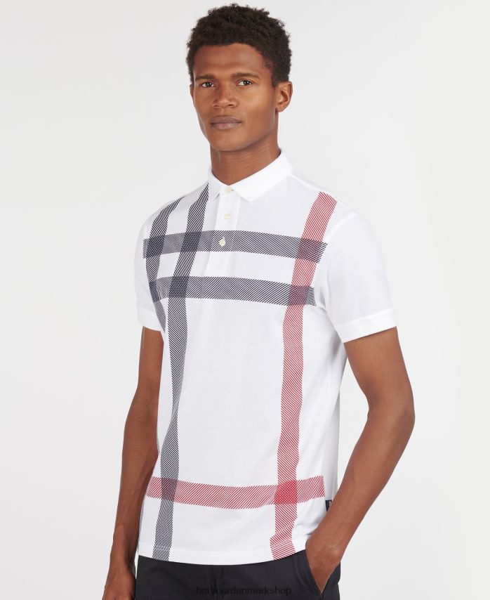 hvid blaine poloshirt BR2BR2730 Mænd Barbour tøj