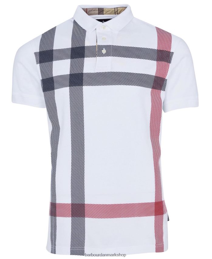 hvid blaine poloshirt BR2BR2730 Mænd Barbour tøj