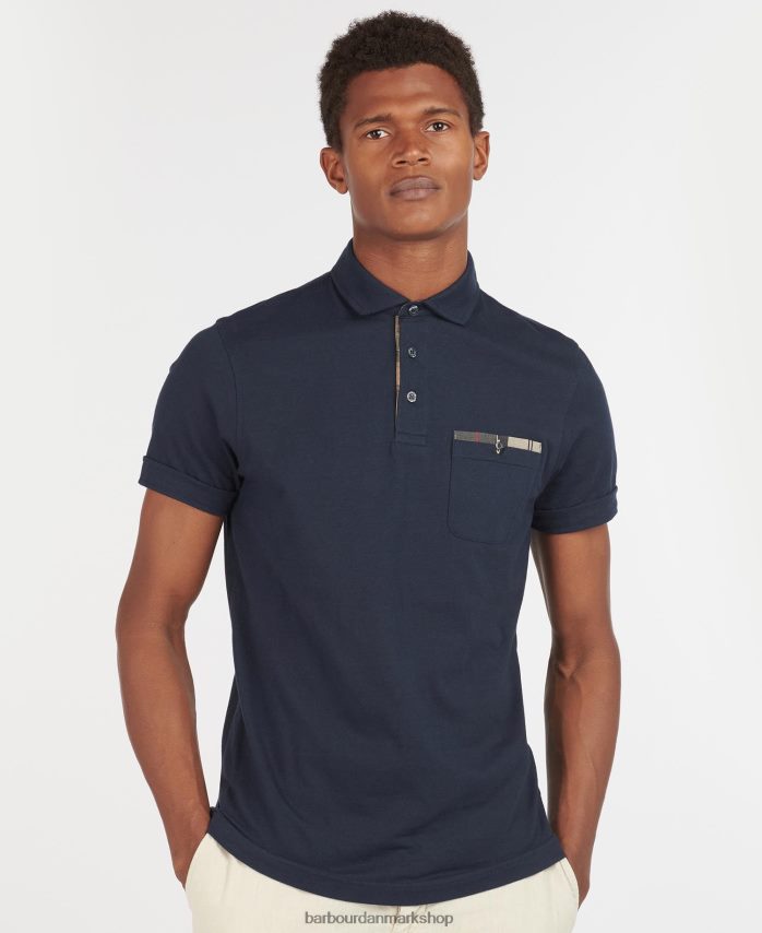 hvid corpatch poloshirt BR2BR2568 Mænd Barbour tøj