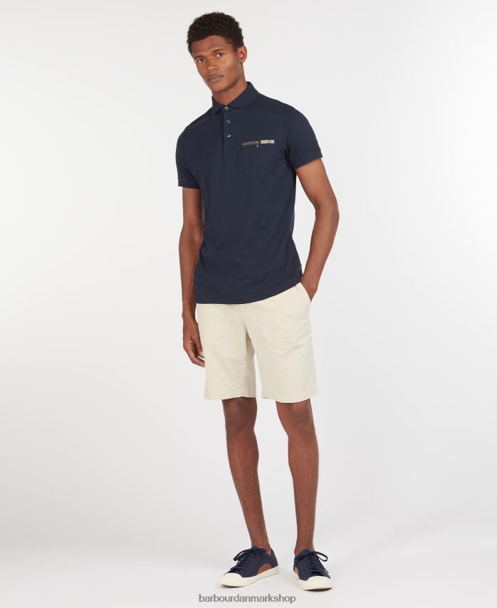 hvid corpatch poloshirt BR2BR2568 Mænd Barbour tøj