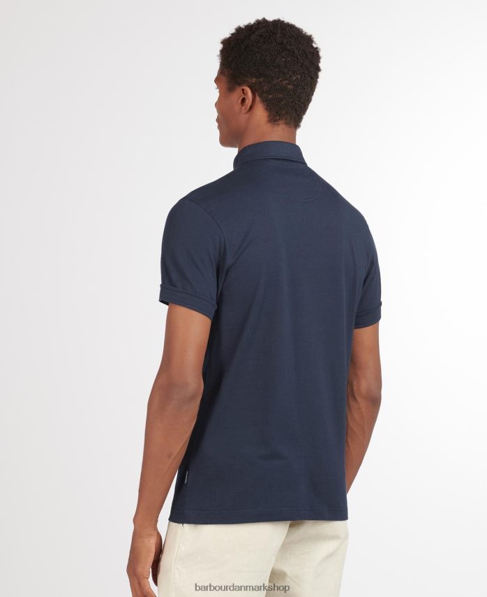 hvid corpatch poloshirt BR2BR2568 Mænd Barbour tøj