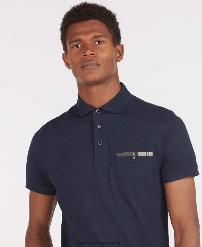 hvid corpatch poloshirt BR2BR2568 Mænd Barbour tøj