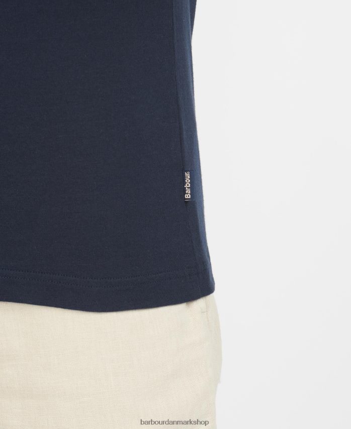 hvid corpatch poloshirt BR2BR2568 Mænd Barbour tøj