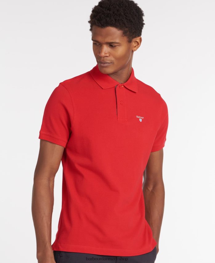 hvid/gråsten tartan pique poloshirt BR2BR2734 Mænd Barbour tøj