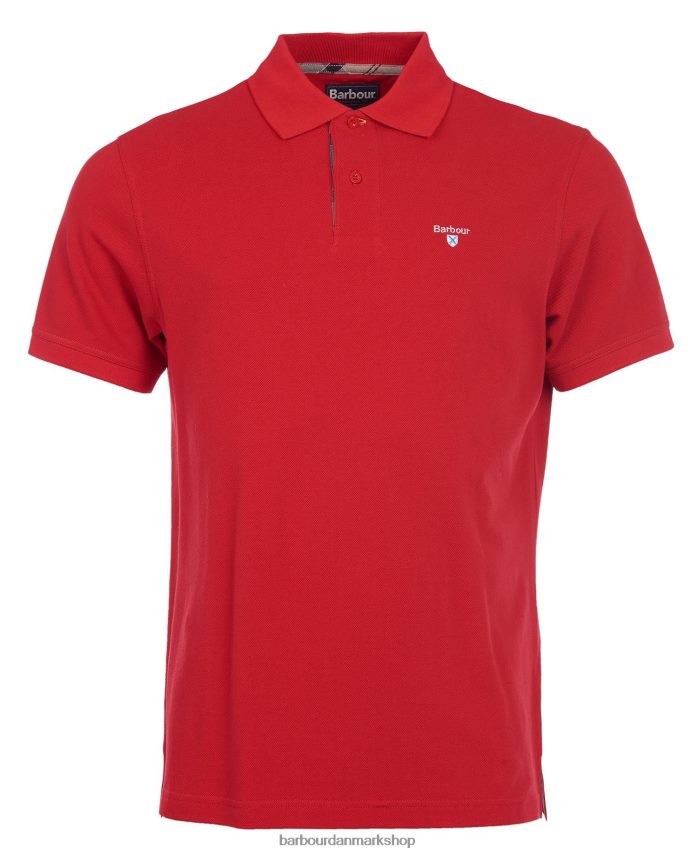 hvid/gråsten tartan pique poloshirt BR2BR2734 Mænd Barbour tøj