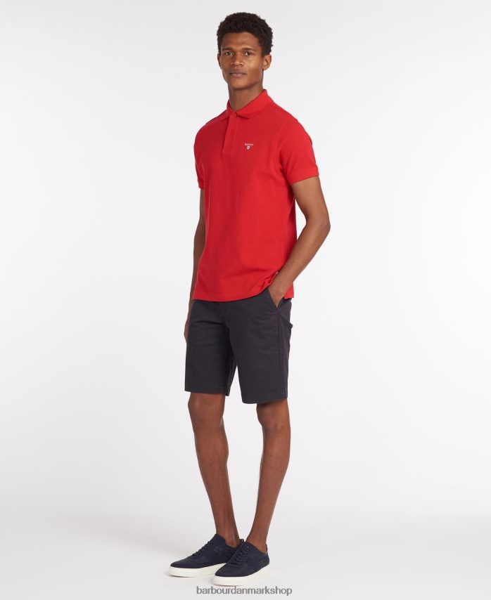 hvid/gråsten tartan pique poloshirt BR2BR2734 Mænd Barbour tøj