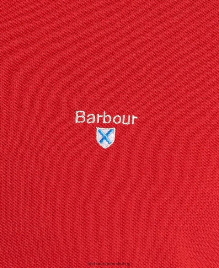 hvid/gråsten tartan pique poloshirt BR2BR2734 Mænd Barbour tøj