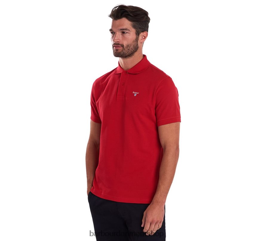 hvid/gråsten tartan pique poloshirt BR2BR2734 Mænd Barbour tøj