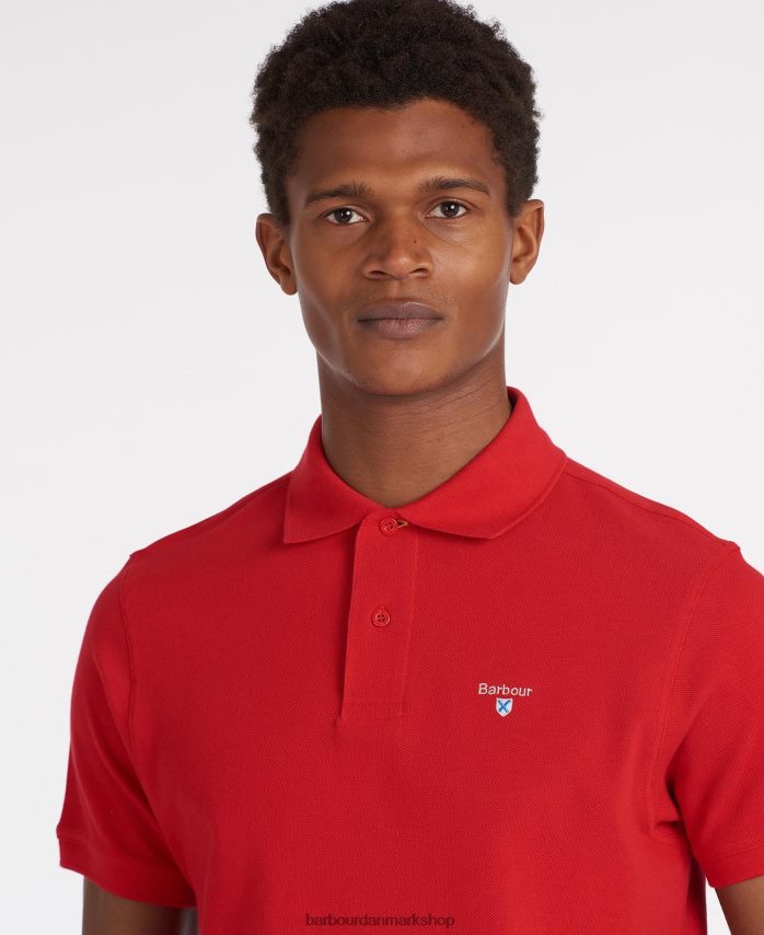 hvid/gråsten tartan pique poloshirt BR2BR2734 Mænd Barbour tøj