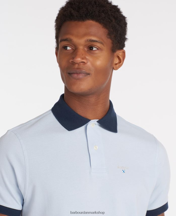 hvid lynton poloshirt BR2BR2606 Mænd Barbour tøj