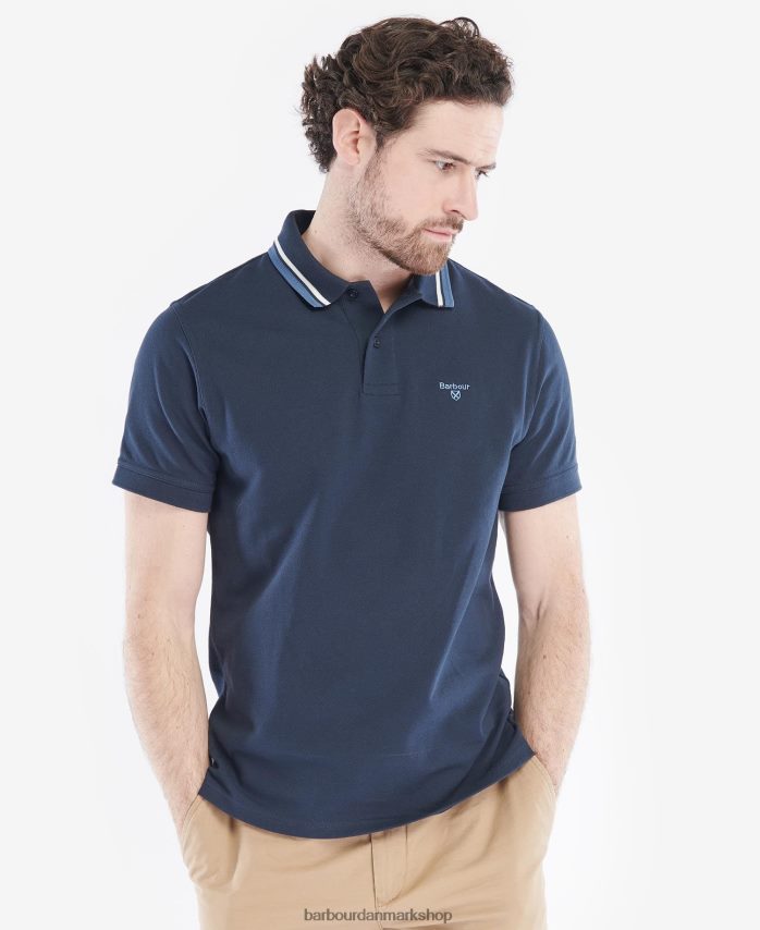 hvid otterburn poloshirt BR2BR2539 Mænd Barbour tøj