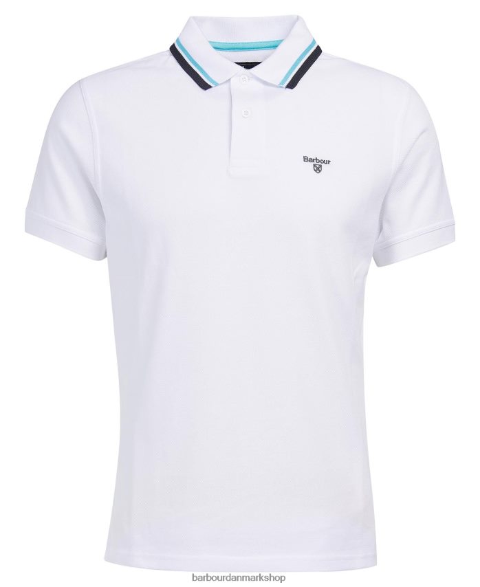 hvid otterburn poloshirt BR2BR2736 Mænd Barbour tøj