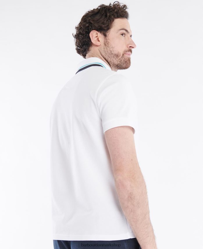hvid otterburn poloshirt BR2BR2736 Mænd Barbour tøj