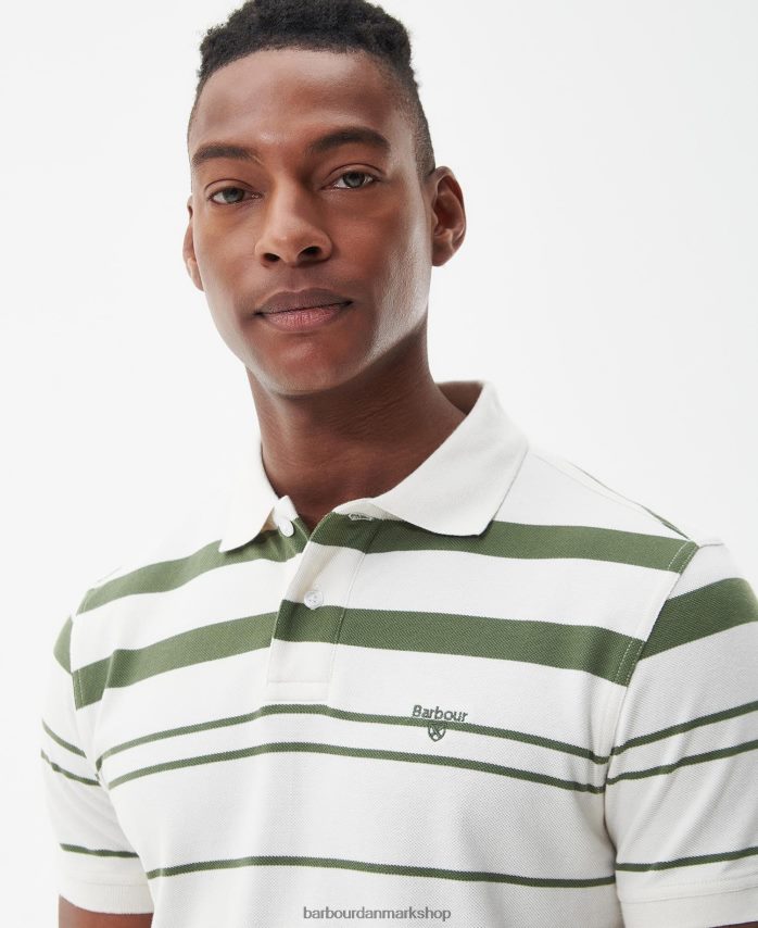 hviske hvid halden poloshirt BR2BR2722 Mænd Barbour tøj