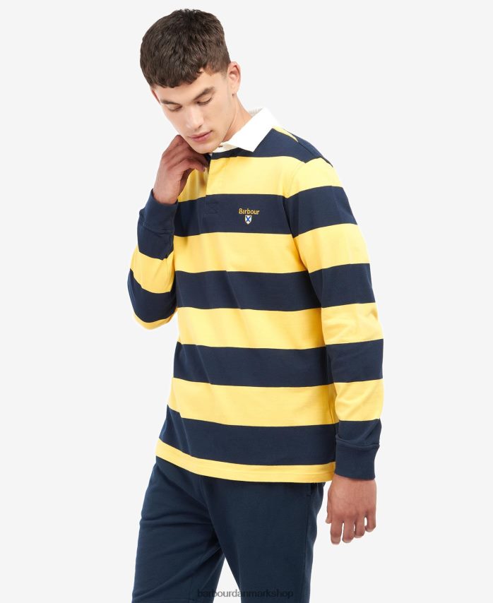 hviske hvid hollywell stribet rugby skjorte BR2BR2706 Mænd Barbour tøj