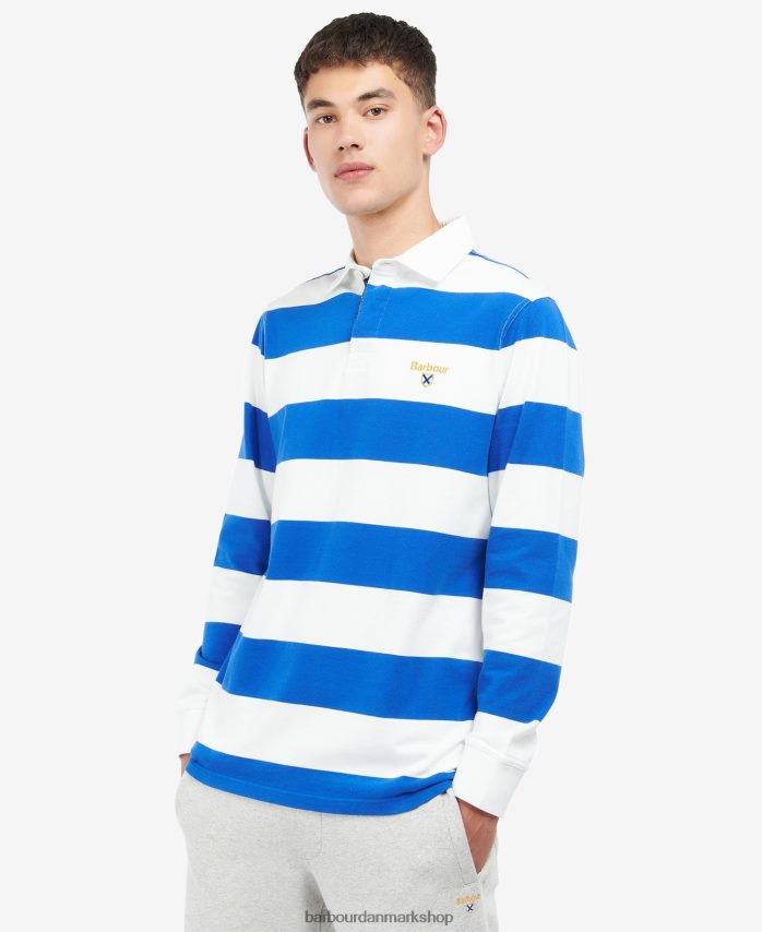 hviske hvid hollywell stribet rugby skjorte BR2BR2725 Mænd Barbour tøj
