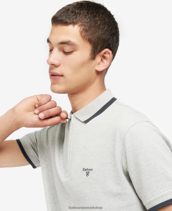 klassisk flåde beaumont poloshirt med lynlås BR2BR2727 Mænd Barbour tøj
