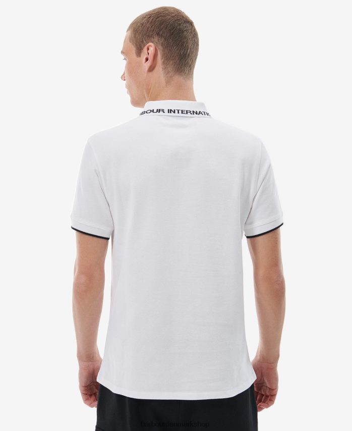 klassisk hvid bates poloshirt BR2BR2656 Mænd Barbour tøj