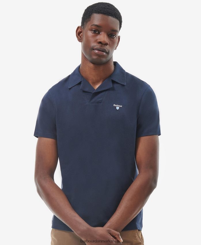 klassisk hvid consett poloshirt BR2BR2559 Mænd Barbour tøj
