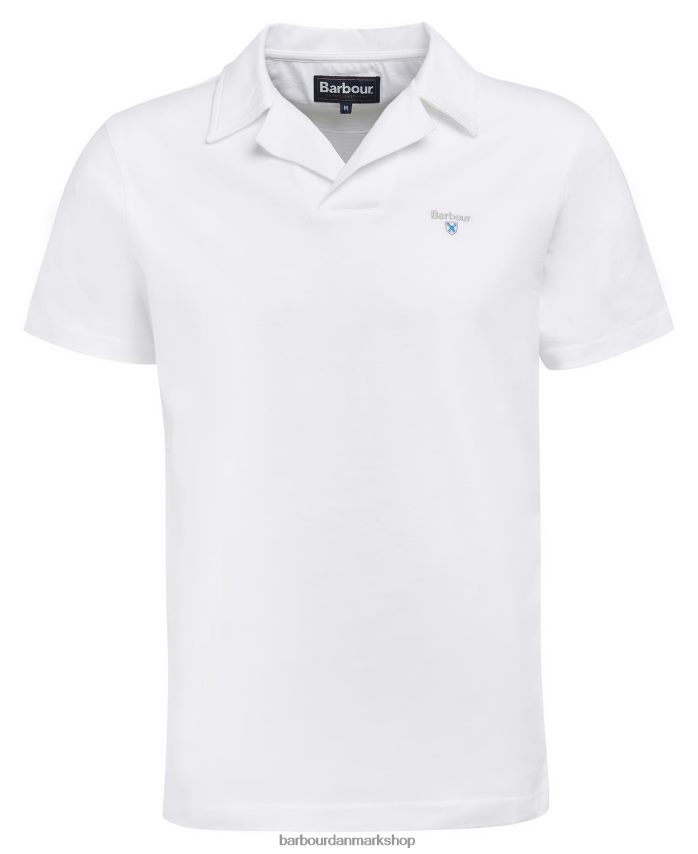 klassisk hvid consett poloshirt BR2BR2599 Mænd Barbour tøj