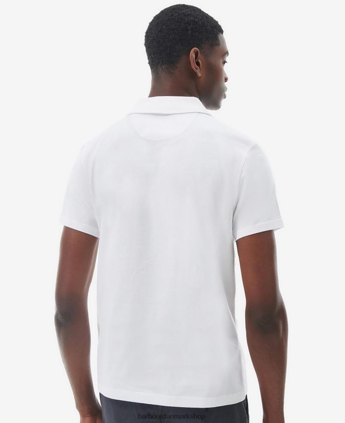 klassisk hvid consett poloshirt BR2BR2599 Mænd Barbour tøj