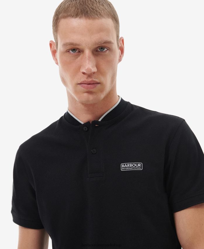 klassisk sort lewis sports poloshirt BR2BR2675 Mænd Barbour tøj