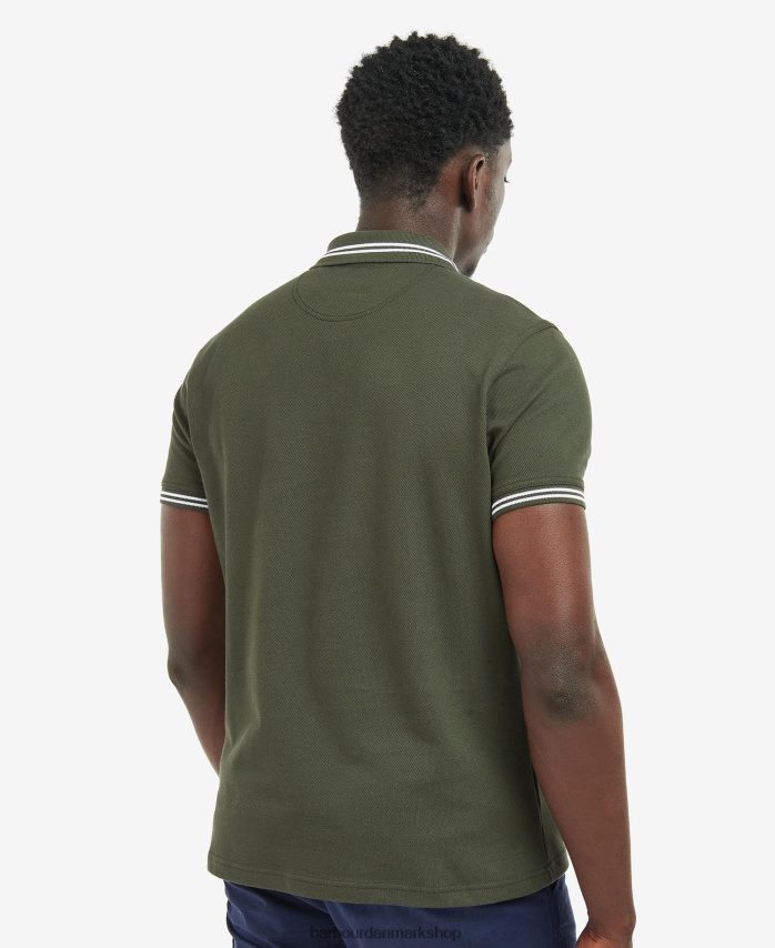 lilla essentiel poloshirt med tip BR2BR2614 Mænd Barbour tøj