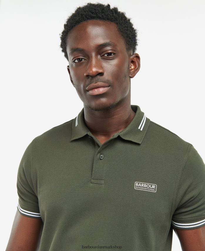 lilla essentiel poloshirt med tip BR2BR2614 Mænd Barbour tøj