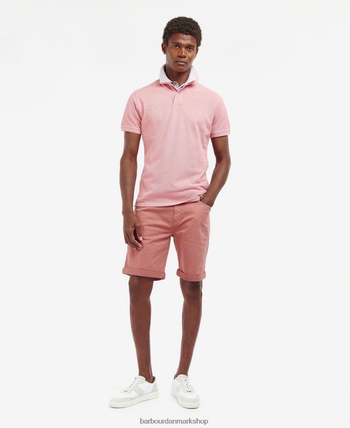 lyserødt salt vask sports poloshirt BR2BR2548 Mænd Barbour tøj