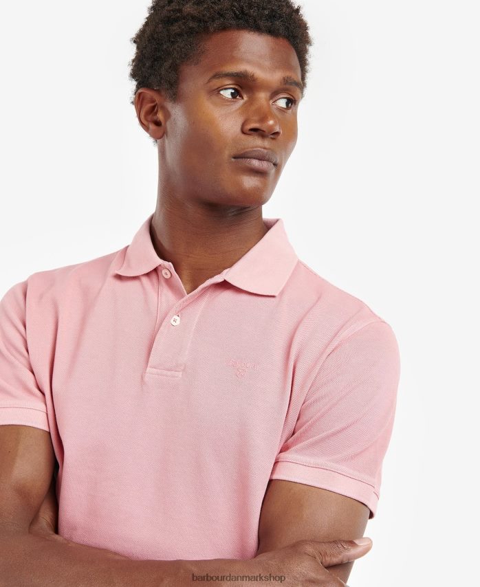 lyserødt salt vask sports poloshirt BR2BR2548 Mænd Barbour tøj
