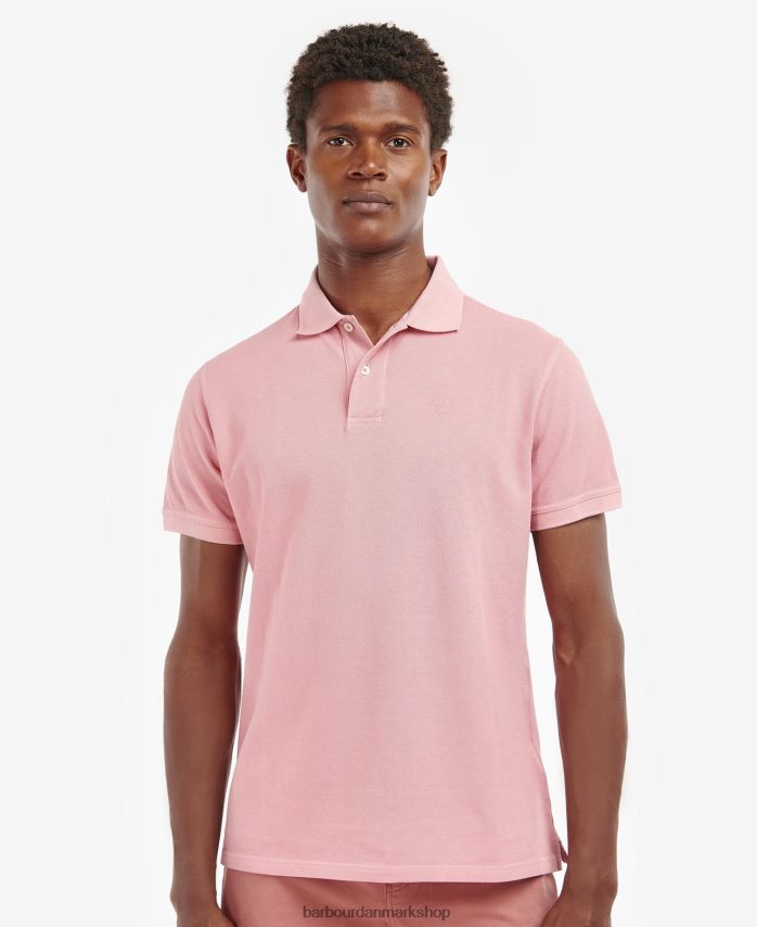 lyserødt salt vask sports poloshirt BR2BR2548 Mænd Barbour tøj