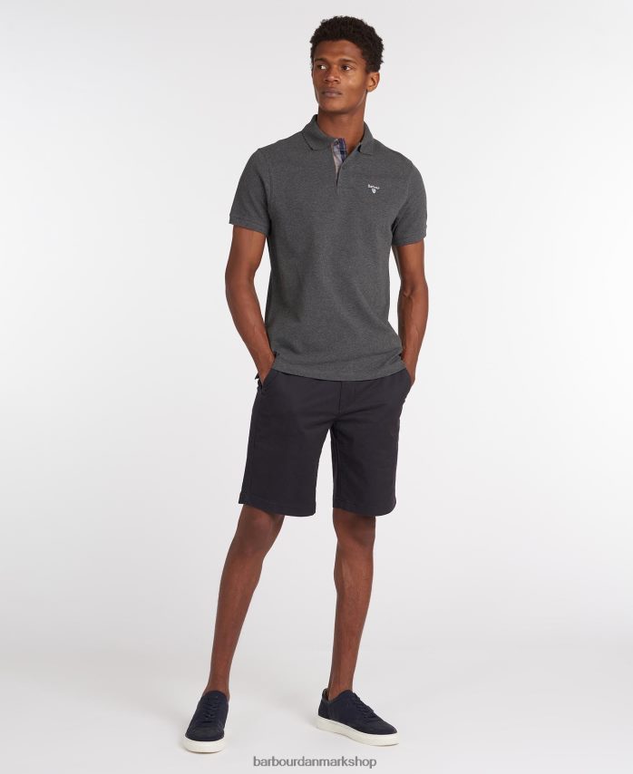 nattehimmel/olivenat tartan poloshirt pique BR2BR2545 Mænd Barbour tøj