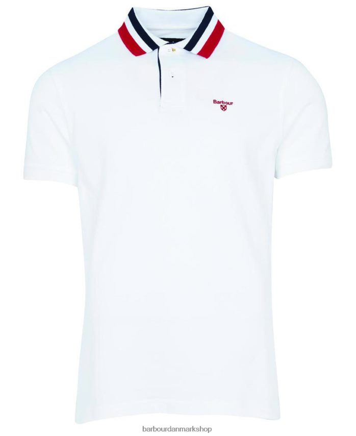 pudder blå hawkeswater poloshirt med tip BR2BR2635 Mænd Barbour tøj