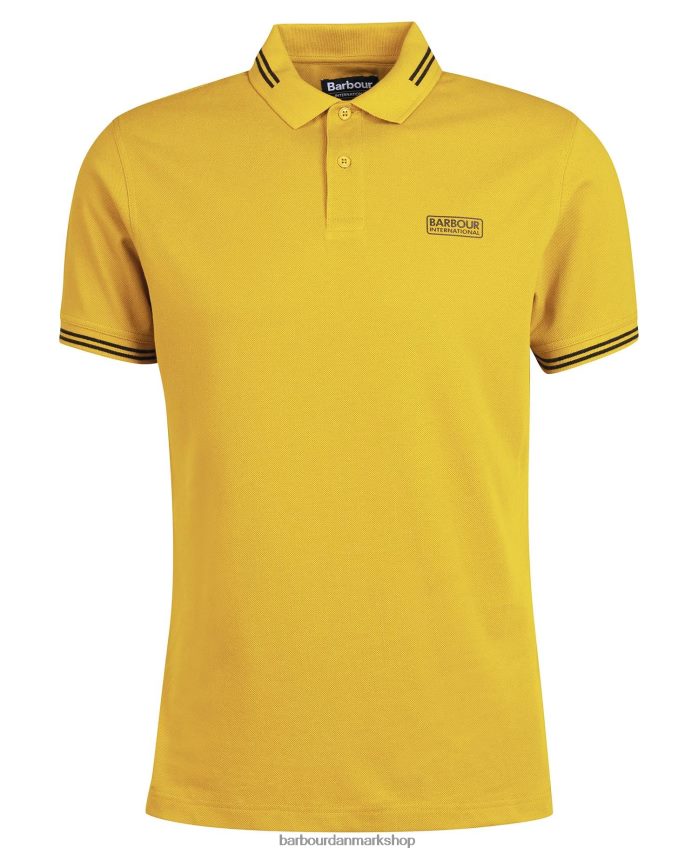 pudder blå/hvid essentiel poloshirt med tip BR2BR2742 Mænd Barbour tøj
