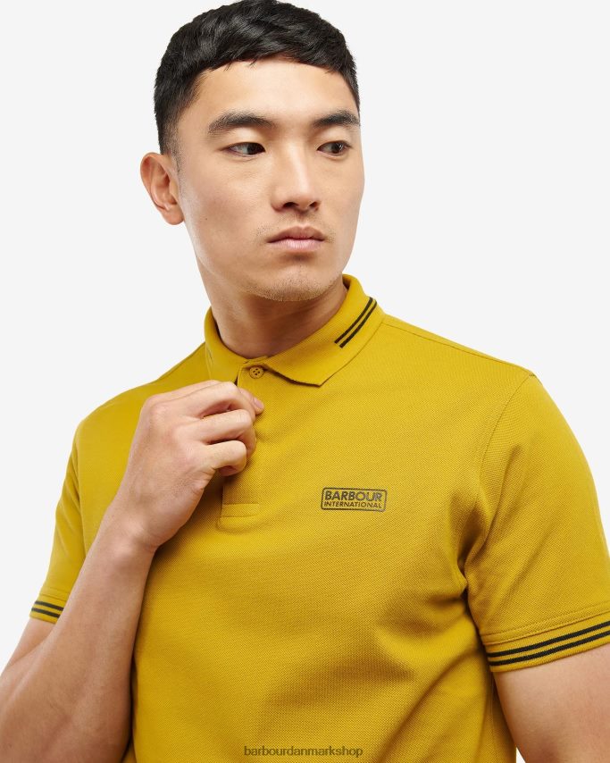 pudder blå/hvid essentiel poloshirt med tip BR2BR2742 Mænd Barbour tøj