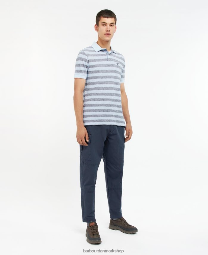 pudder blå thorley stribet poloshirt BR2BR2716 Mænd Barbour tøj
