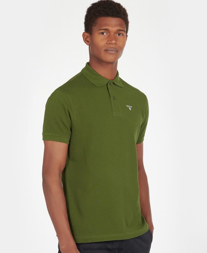 racergrøn sports polo shirt BR2BR2618 Mænd Barbour tøj