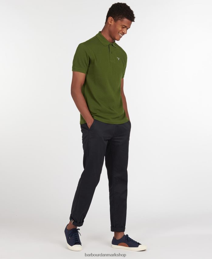 racergrøn sports polo shirt BR2BR2618 Mænd Barbour tøj