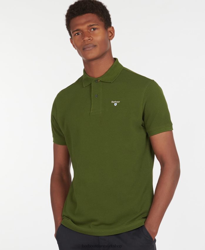 racergrøn sports polo shirt BR2BR2618 Mænd Barbour tøj