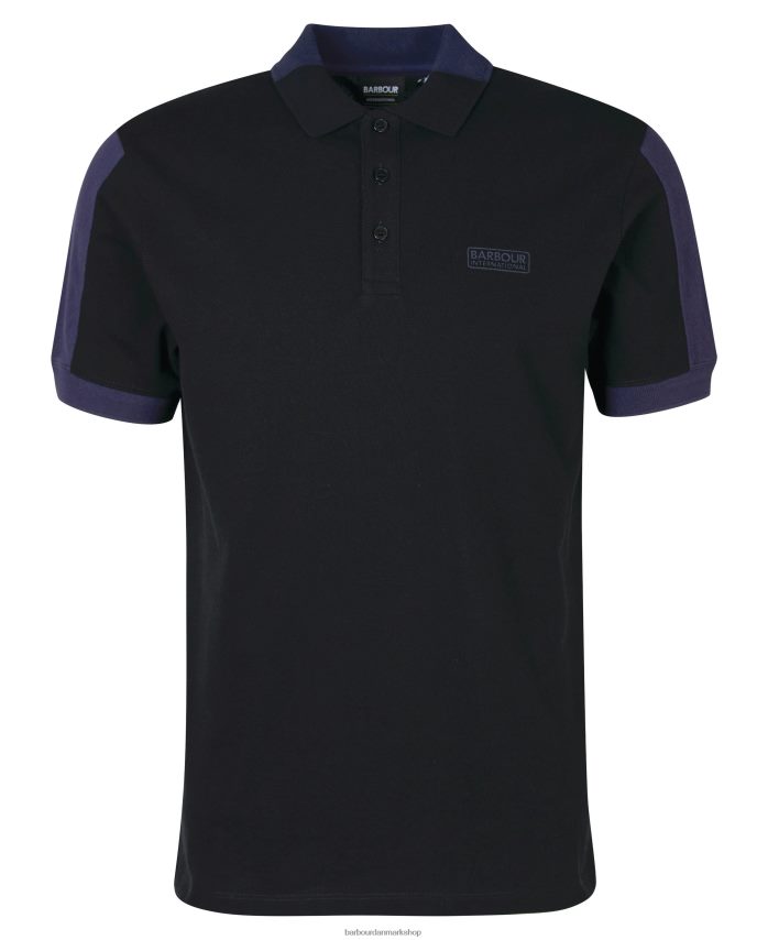 sort blæk philip polo shirt BR2BR2640 Mænd Barbour tøj