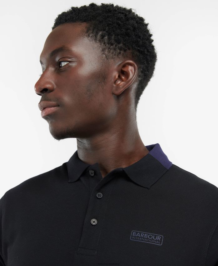 sort blæk philip polo shirt BR2BR2640 Mænd Barbour tøj