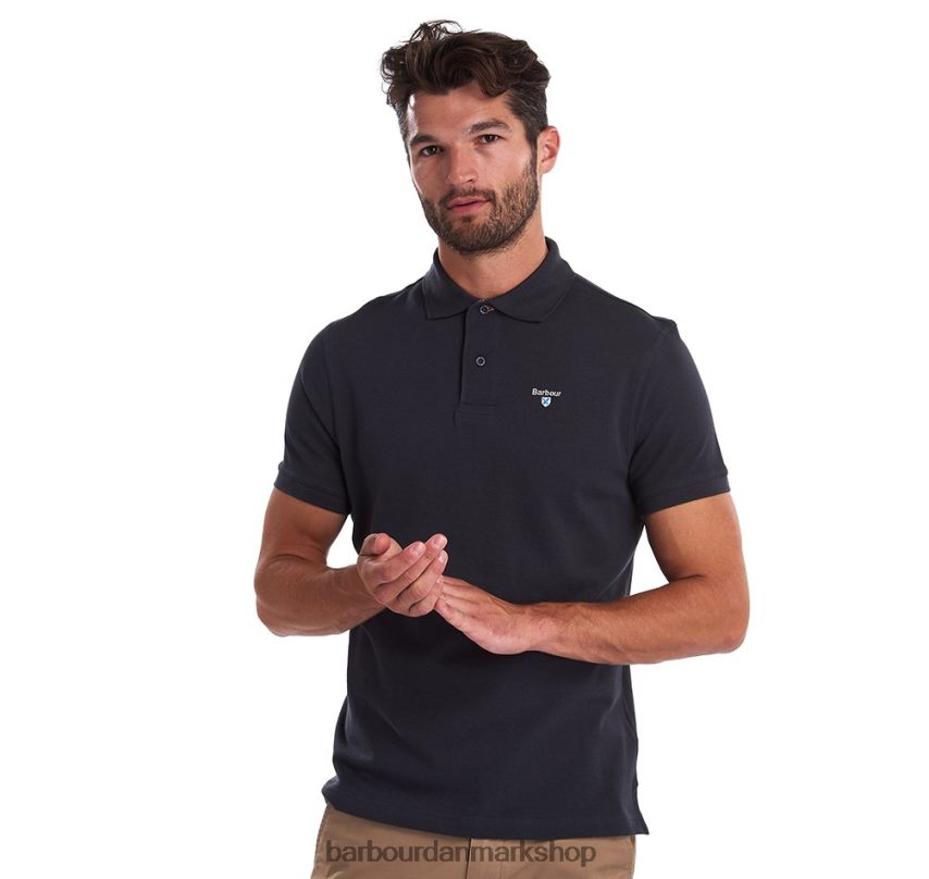 sort/moderne tartan poloshirt pique BR2BR2541 Mænd Barbour tøj