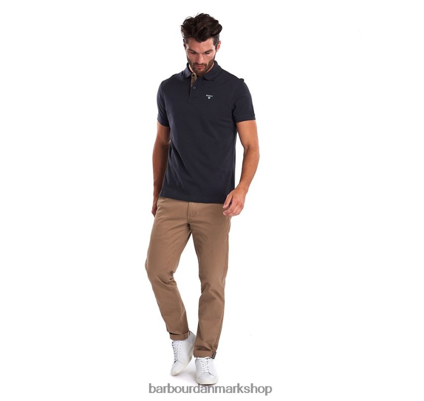 sort/moderne tartan poloshirt pique BR2BR2541 Mænd Barbour tøj
