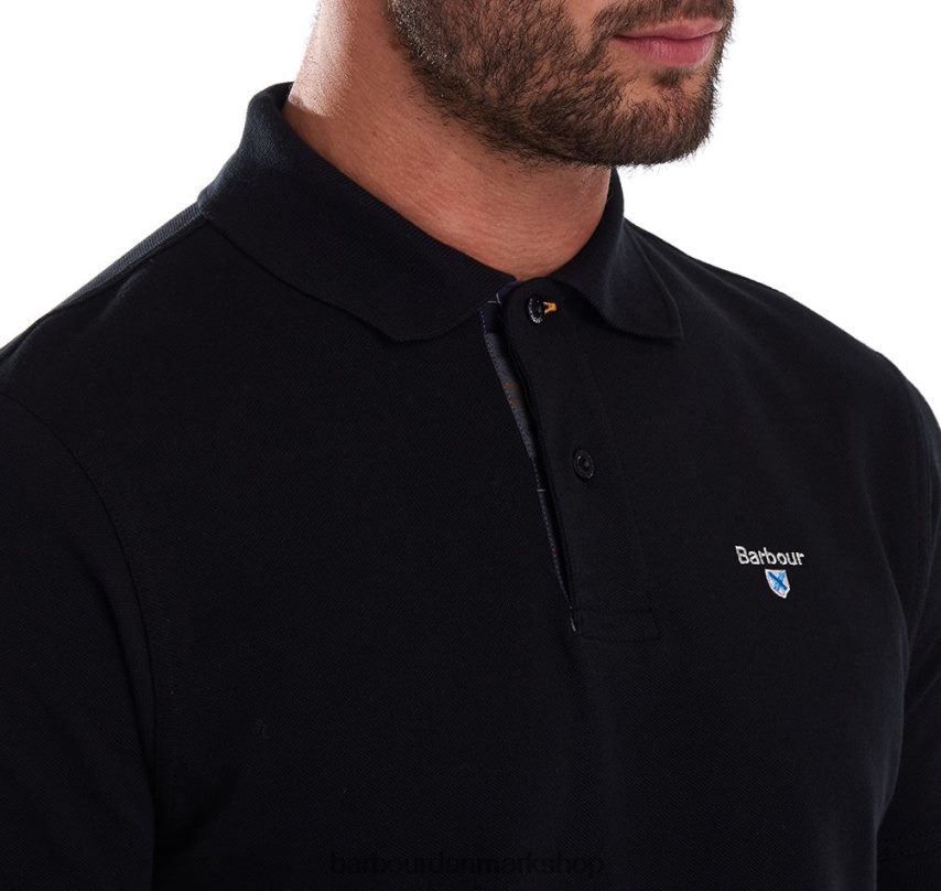 sort/moderne tartan poloshirt pique BR2BR2556 Mænd Barbour tøj