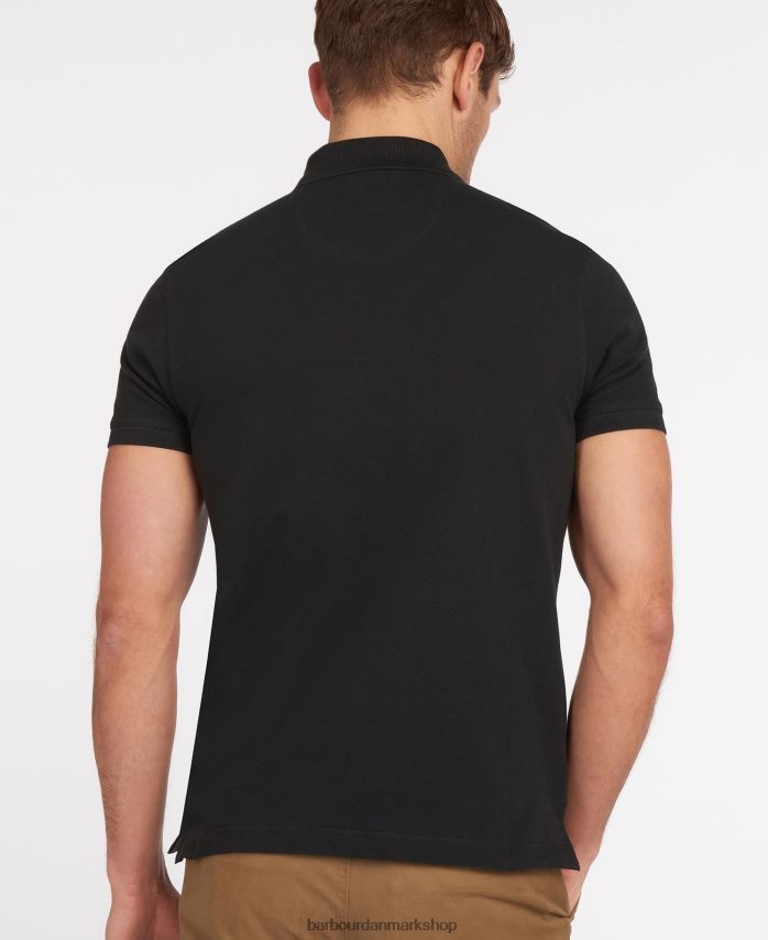 sort/moderne tartan poloshirt pique BR2BR2556 Mænd Barbour tøj