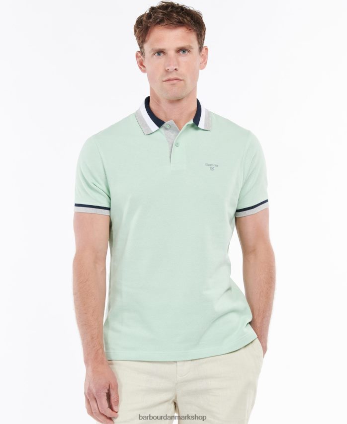 støvet mynte finkle poloshirt BR2BR2621 Mænd Barbour tøj