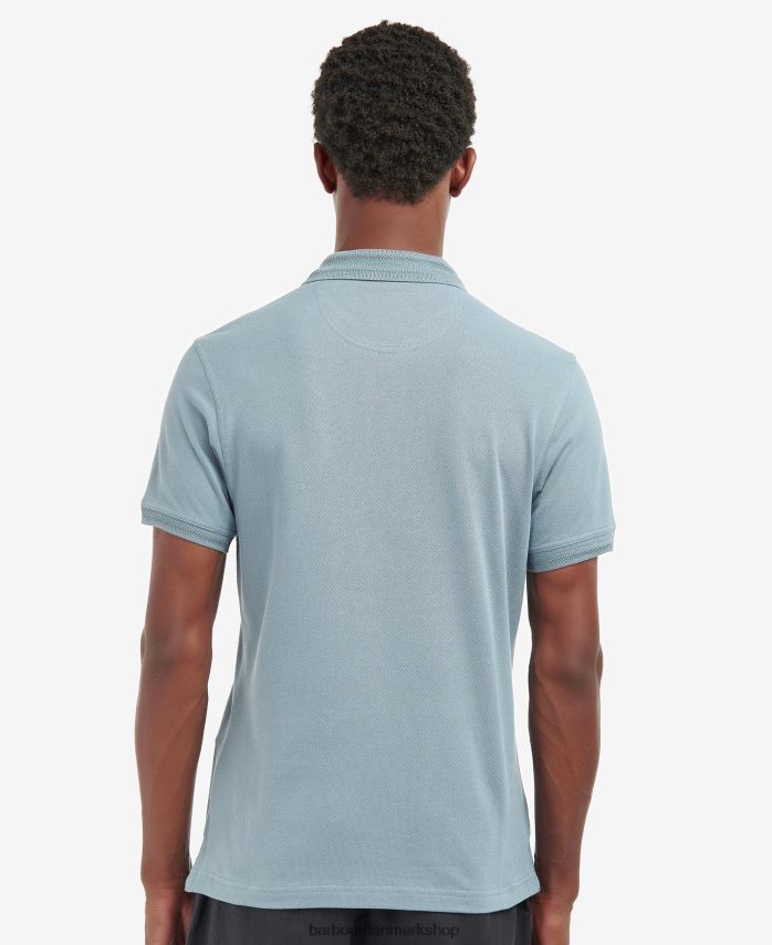 vasket blå harrowgate poloshirt BR2BR2588 Mænd Barbour tøj